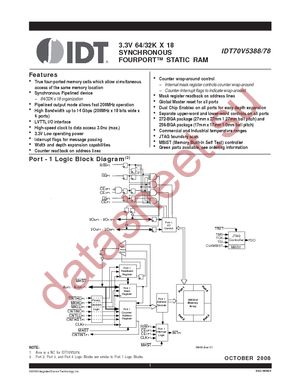 IDT70V5378S133BC datasheet  